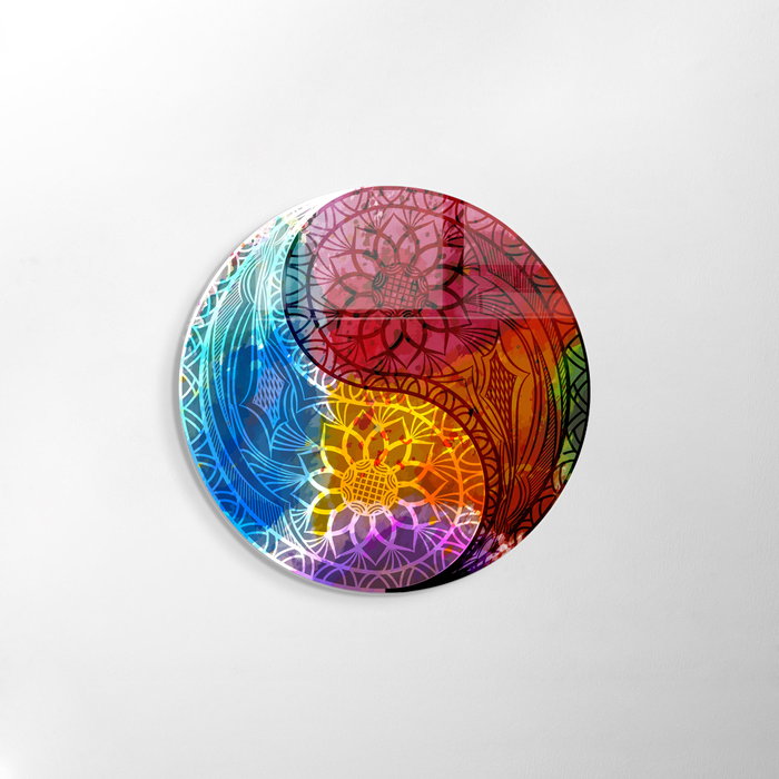 Wallity Cuadro Decorativo de Vidrio Templado Multicolor 60 cm